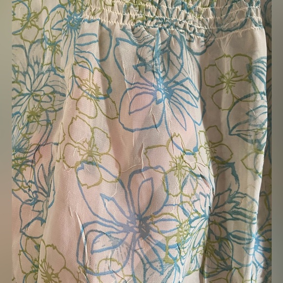 Cacique Women’s yellow Floral Chiffon Lingerie Sleep Set Tank Shorts Sheer 22/24 - Picture 5 of 11